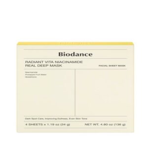BIODANCE - Radiant Vita Niacinamide Real Deep Mask 1Box (34g*4ea)